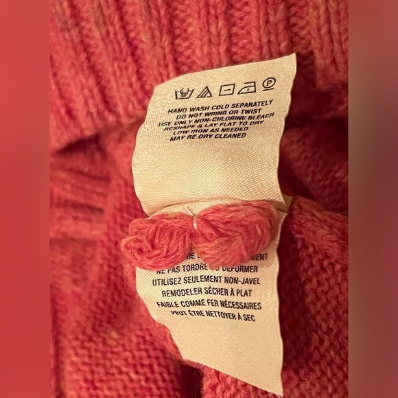 MOTH | ANTHROPOLOGIE | Fireside turtleneck sweater size small pink/orange - Picture 6 of 6